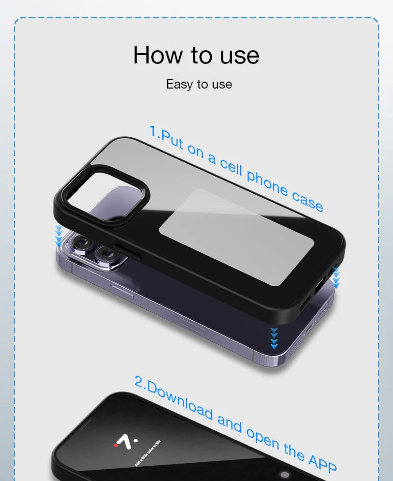 Funda Inteligente NFC con Pantalla Personalizable para iPhone 13–16