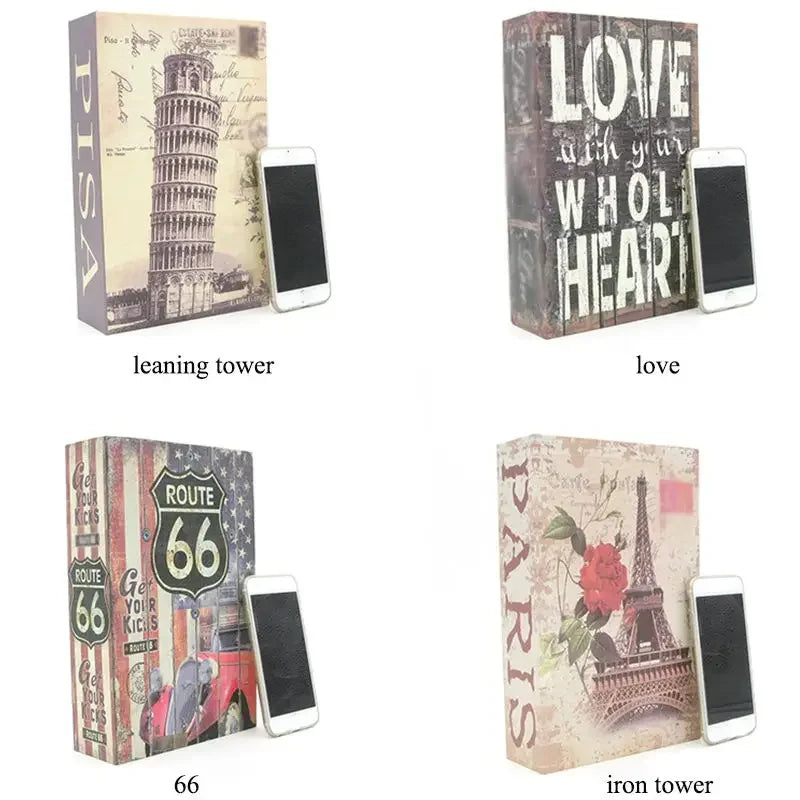 Libro Caja Fuerte con Cerradura de Combinación para Guardar Dinero y Llaves