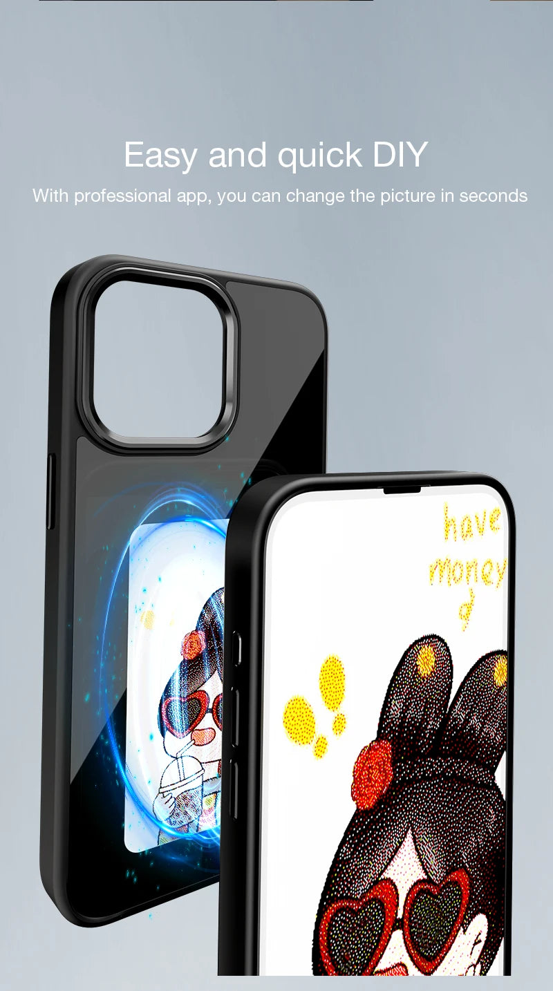 Funda Inteligente NFC con Pantalla Personalizable para iPhone 13–16