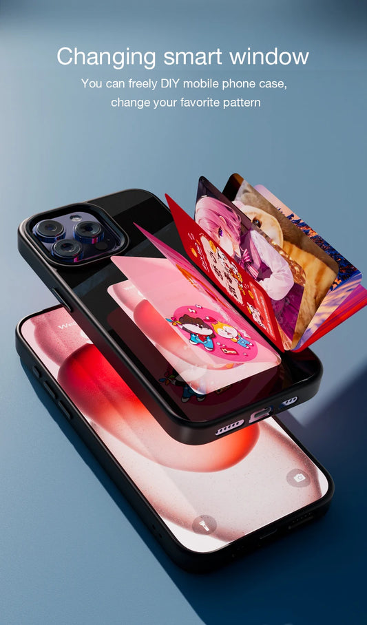 Funda Inteligente NFC con Pantalla Personalizable para iPhone 13–16