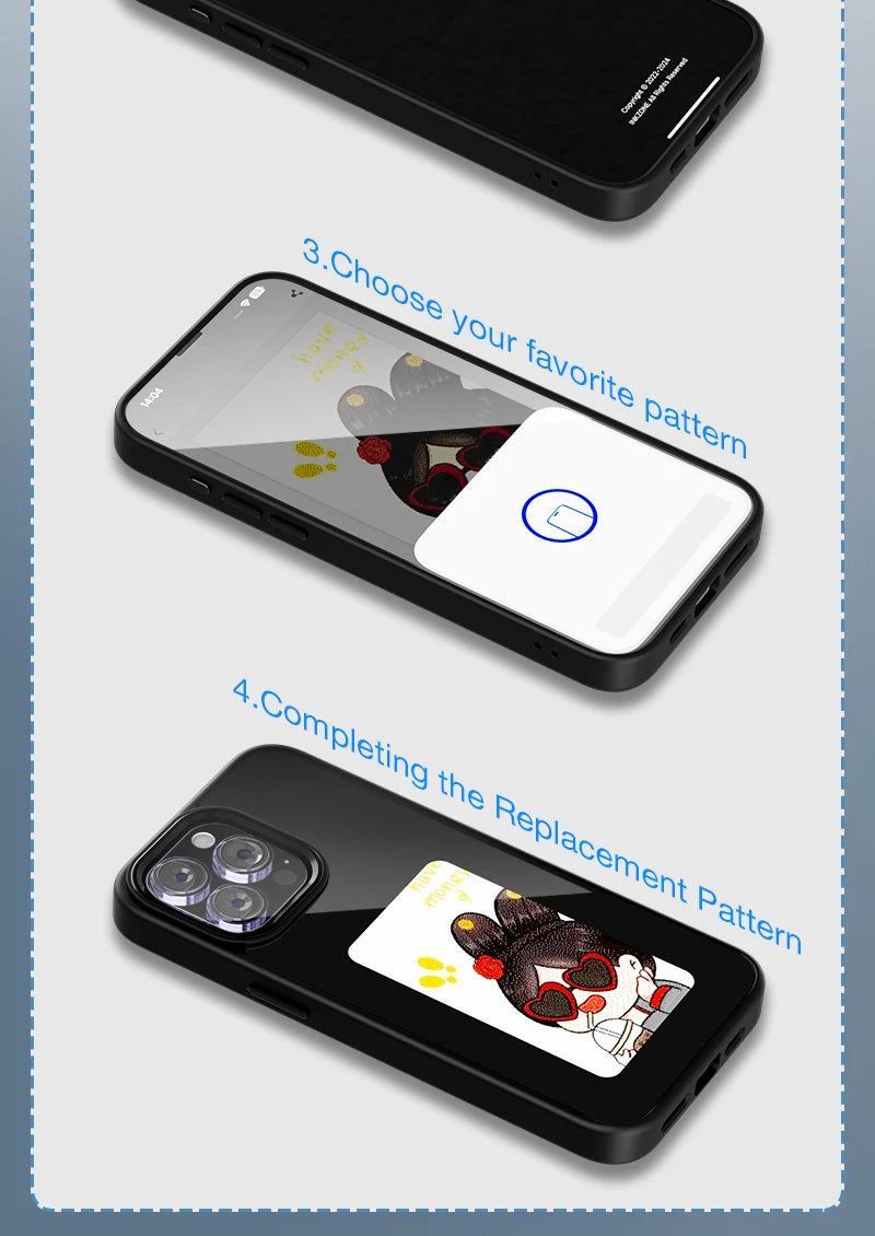 Funda Inteligente NFC con Pantalla Personalizable para iPhone 13–16